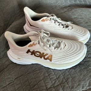 HOKA ONE ONE Mach 5 White & Copper Womens Sneakers
